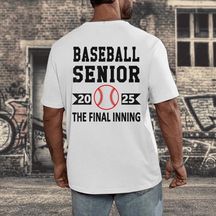 Senior Class Of 2025 Baseball Senior Night Graduation Party Men's Back Print T-Shirt