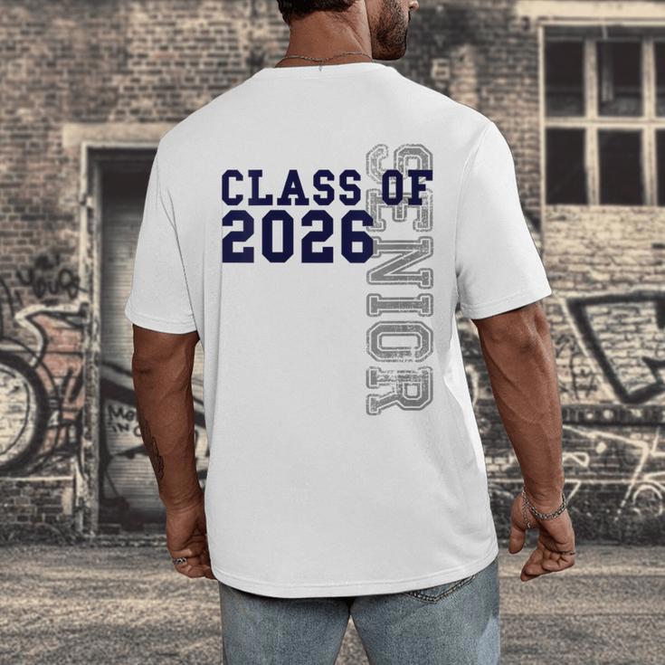 Senior Class Of 2026 Graduation Year High School & College Men's Back Print T-Shirt