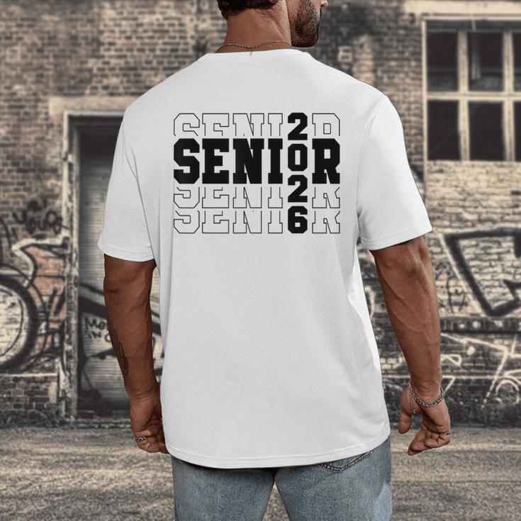 Senior Class Of 2026 Varsity Text Graduation Men's Back Print T-Shirt
