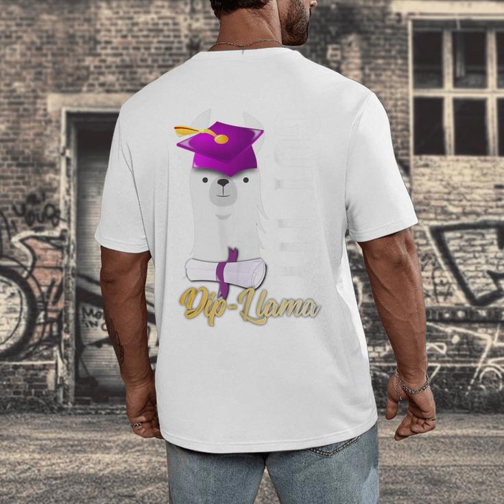 Senior Graduation 2020 Got My Dip-Llama Diploma Llama Pun Men's Back Print T-Shirt