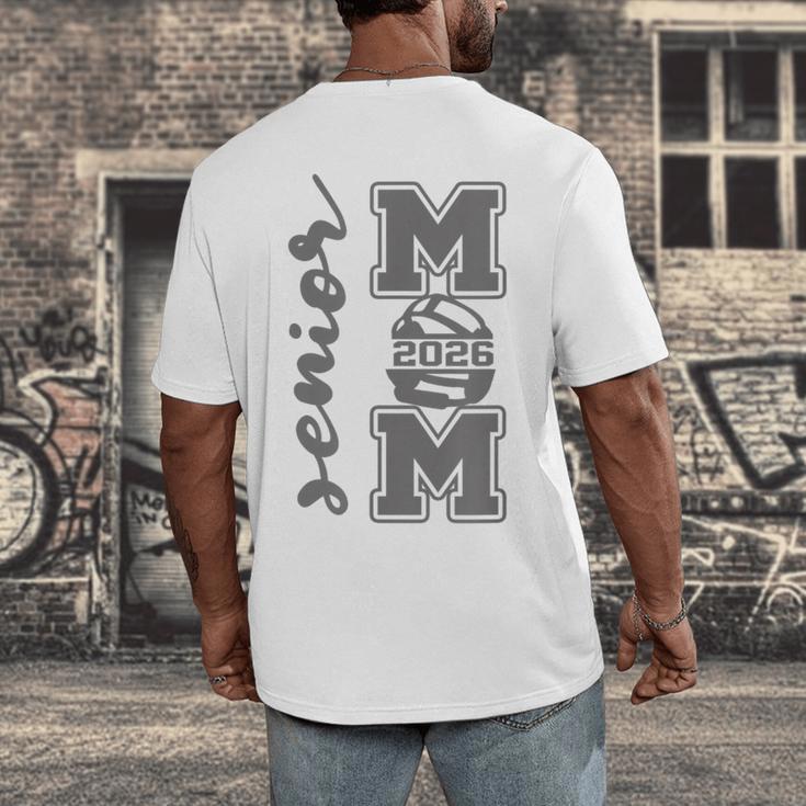 Senior Mom 2026 Wrestling Athlete Proud Parent Graduation Men's Back Print T-Shirt