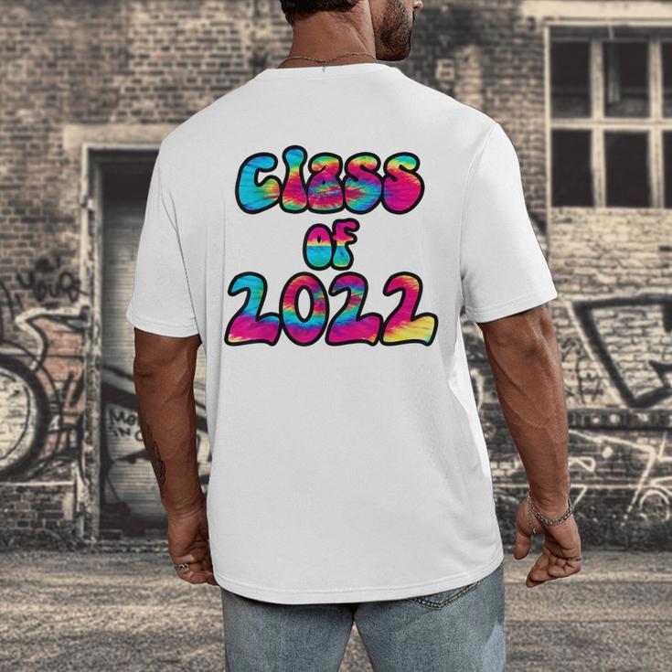 Senior Year 2022 Class Of 2022 Graduation Tie Dye Groovy Men's Back Print T-Shirt
