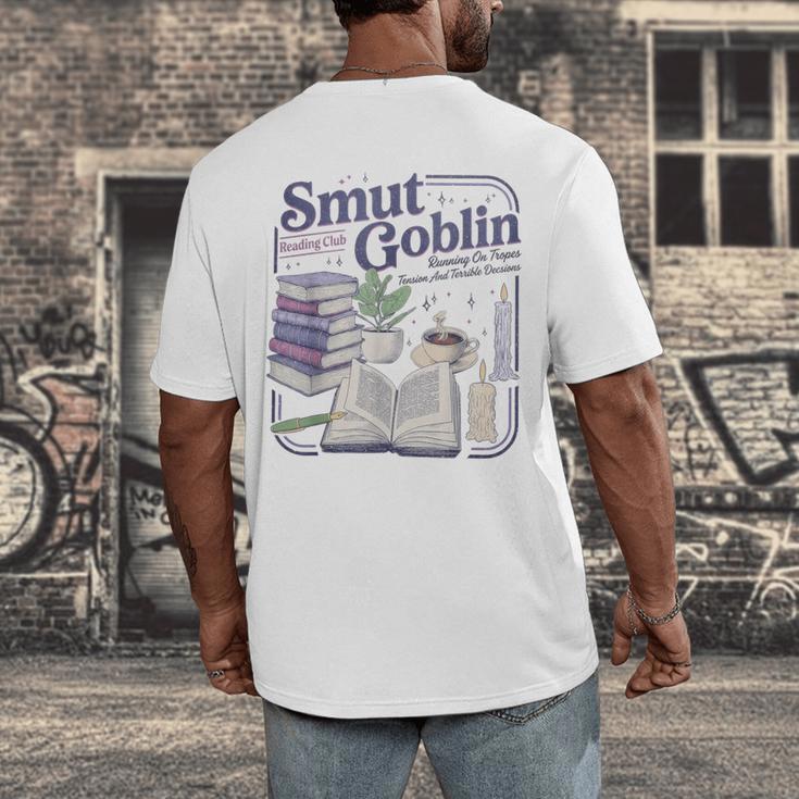 Smut Goblin Reading Club Book Lover Dark Academia Men's Back Print T-Shirt