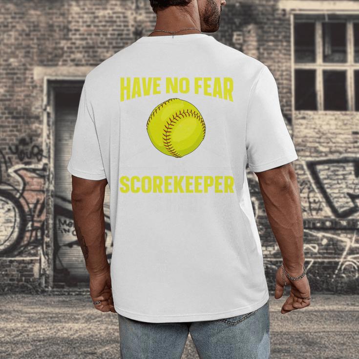 Softball Scorekeeper For a Score Book Keeper Premium Tri-Blend Men's Back Print T-Shirt