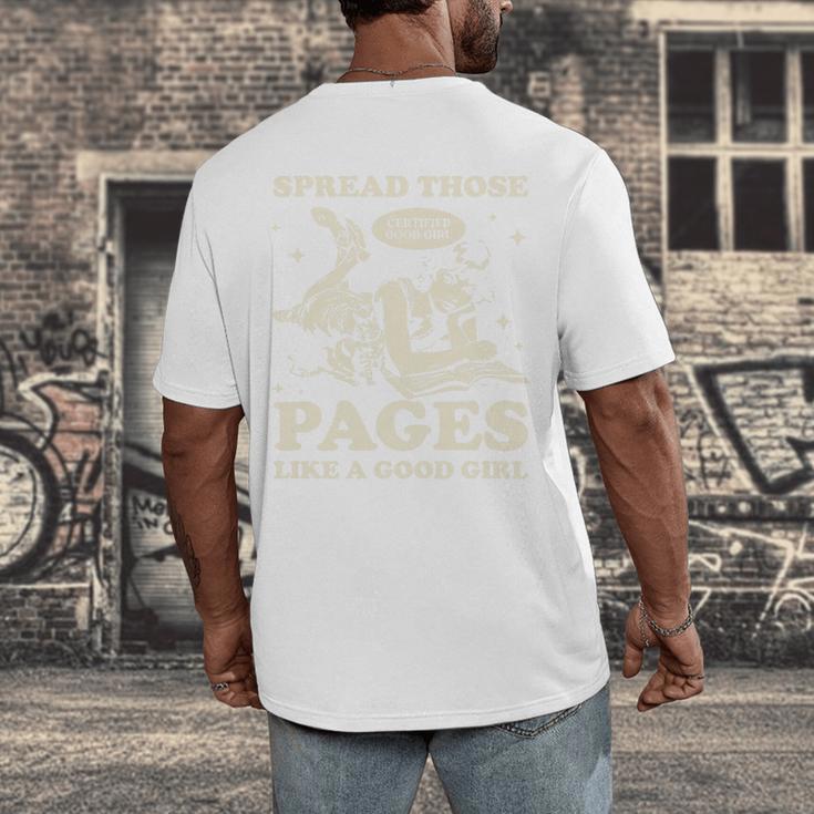Spread Those Pages Like A Good Girl Shirt Smutty Spicy Book Premium Tri-Blend Men's Back Print T-Shirt