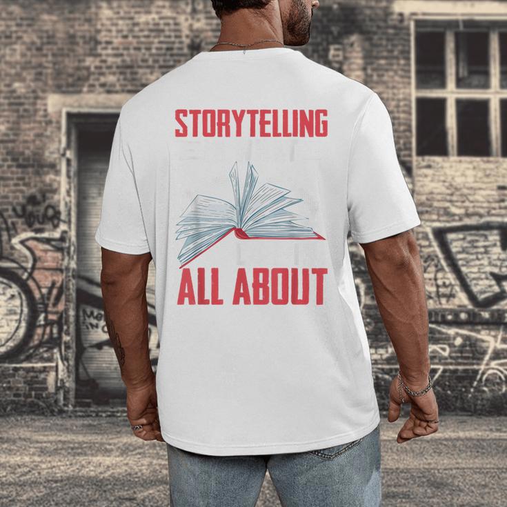 Storytelling Is What Life Is All About Book Men's Back Print T-Shirt