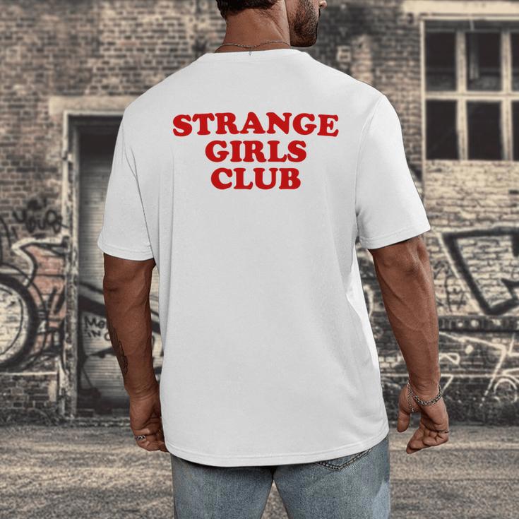Strange Girls Club Weird Antisocial Introvert Humor Men's Back Print T-Shirt Strange Girls Club Weird Antisocial Introvert Humor Men's Back Print T-Shirt