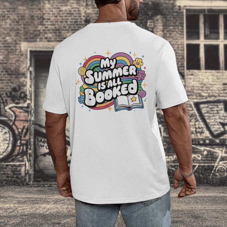 My Summer Is All Booked Book Reading Summer Reading For Men Women Men's Back Print T-Shirt