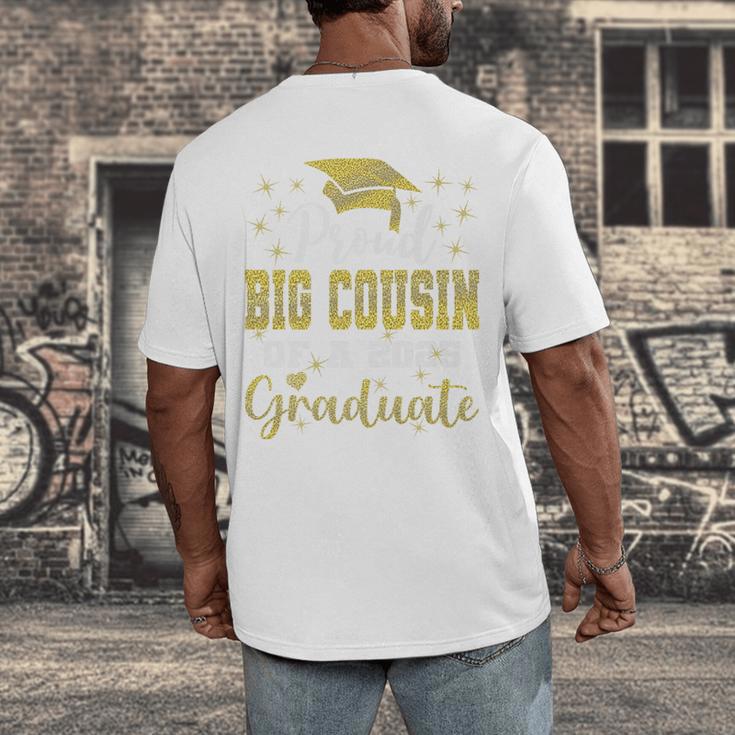 Super Proud Big Cousin Of 2025 Graduate Graduation Family Premium Men's Back Print T-Shirt