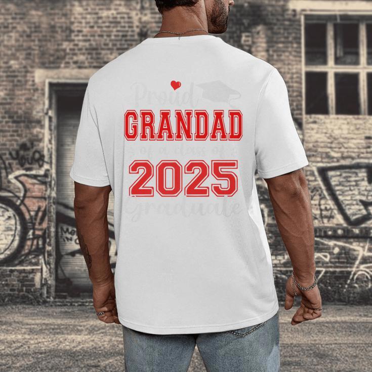 Super Proud Grandad Of 2025 Graduate Graduation Family Premium Men's Back Print T-Shirt