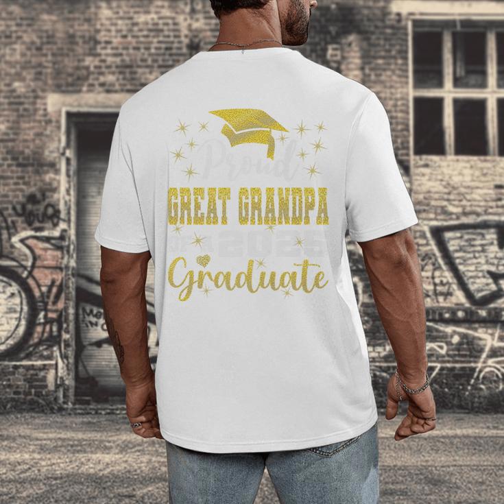 Super Proud Great Grandpa Of 2025 Graduate Graduation Family Premium Men's Back Print T-Shirt