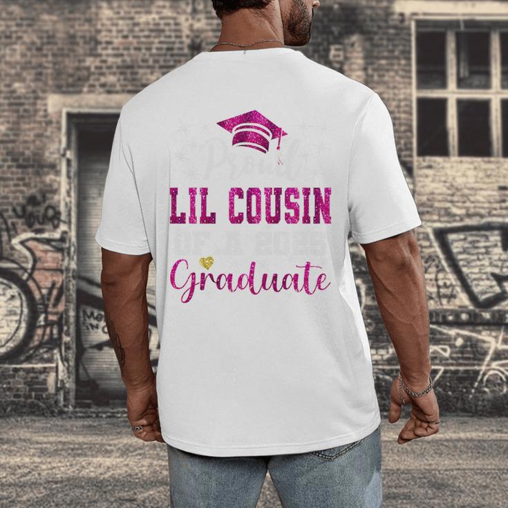 Super Proud Little Cousin Of 2025 Graduate Graduation Family Premium Tri-Blend Men's Back Print T-Shirt