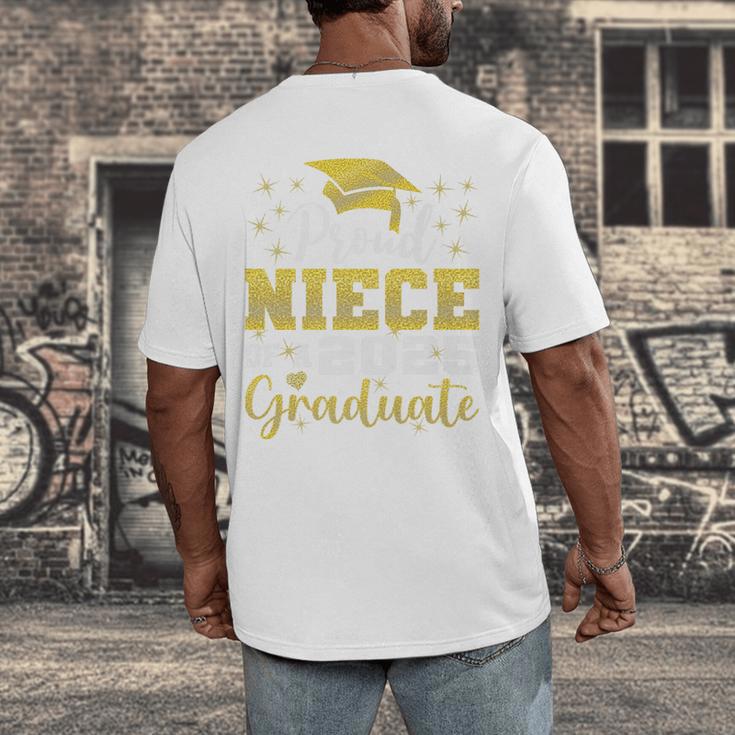 Super Proud Niece Of 2025 Graduate Senior Graduation Family Premium Men's Back Print T-Shirt