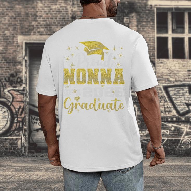 Super Proud Nonna Of 2025 Graduate Senior Graduation Family Premium Men's Back Print T-Shirt