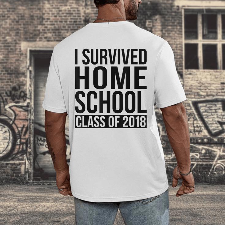I Survived Home School Class Of 2018 Graduation Men's Back Print T-Shirt