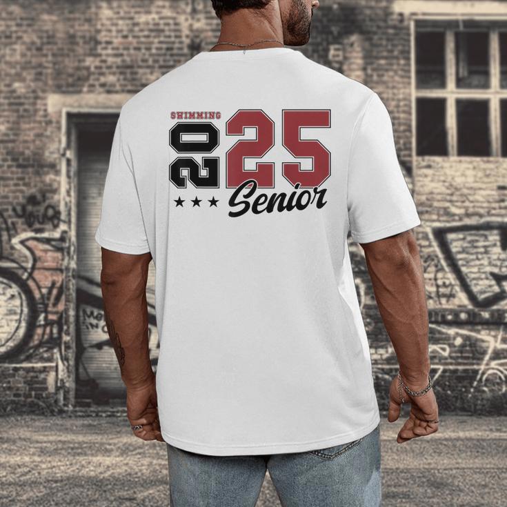 Swimming Senior Night Swimming Senior 2025 Graduation 59 Men's Back Print T-Shirt