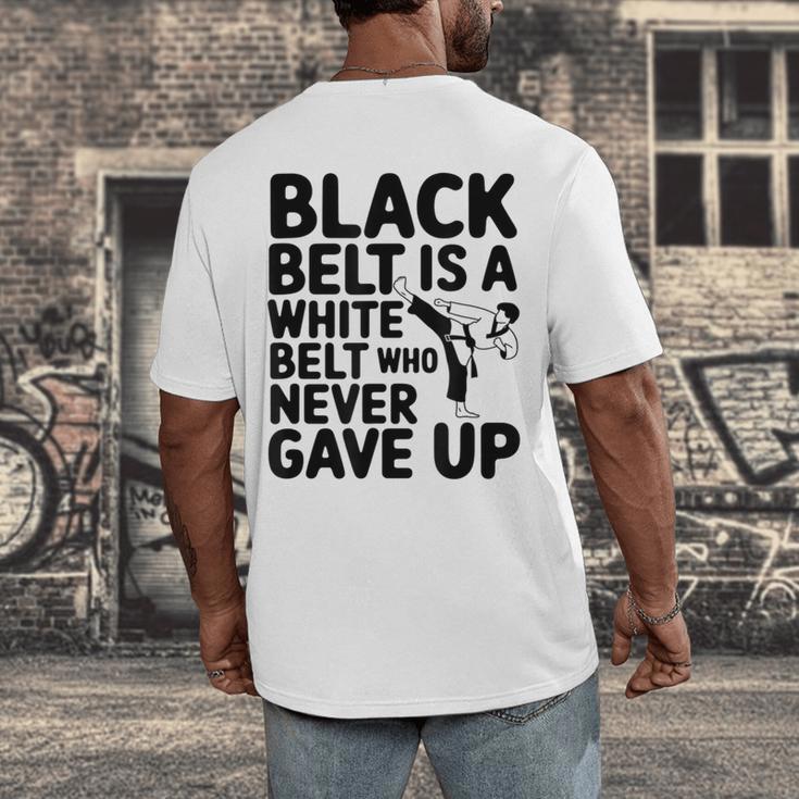Taekwondo Belt Club Graduation Men's Back Print T-Shirt