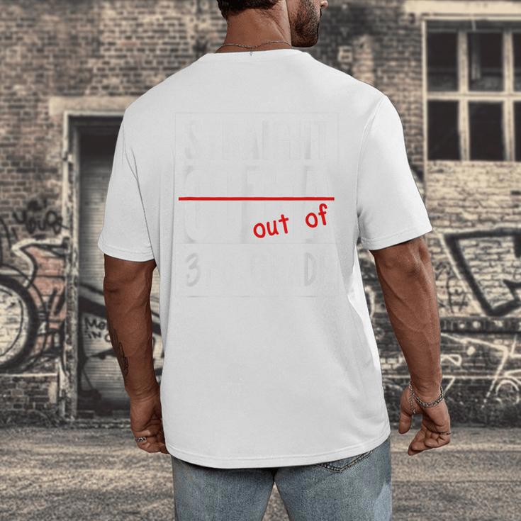 Third Grade Graduation Shirt Straight Outta 3rd Grade Men's Back Print T-Shirt