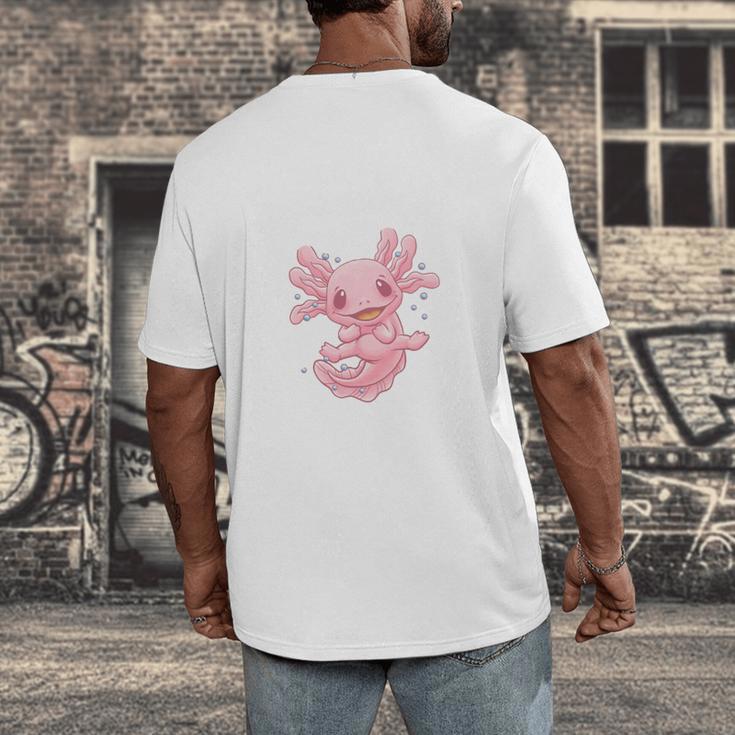 I Tried People I Prefer Axolotl Salamander Introvert Men's Back Print T-Shirt I Tried People I Prefer Axolotl Salamander Introvert Men's Back Print T-Shirt