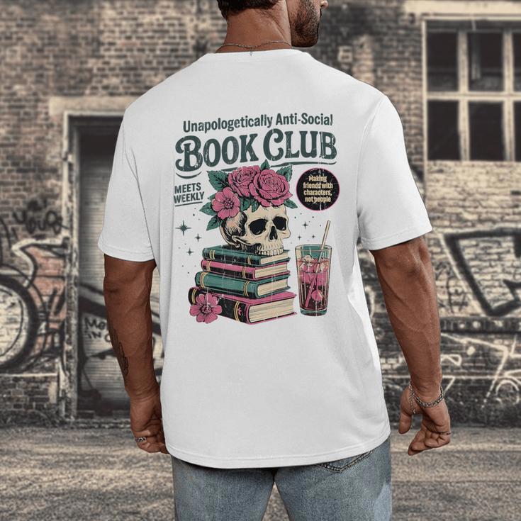 Unapologetically Anti Social Book Club Men's Back Print T-Shirt