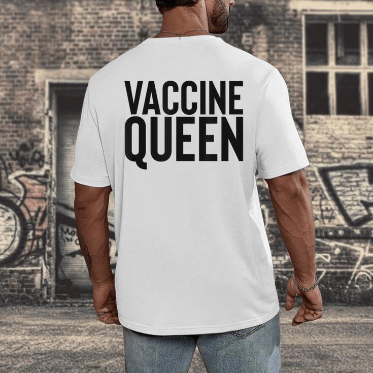 Vaccine Queen Nursing Graduation Shirt Men's Back Print T-Shirt