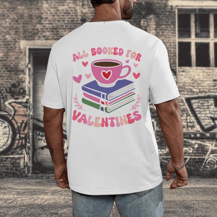 Valentines All Booked For Valentines Book Lovers Teacher Kid Premium Men's Back Print T-Shirt