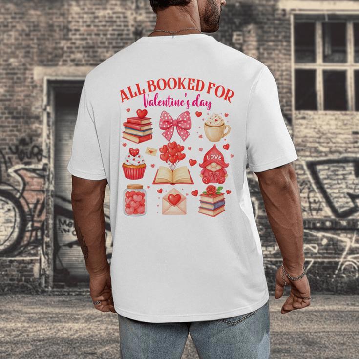 Valentines Reading Book Lover All Booked For Valentine's Day Men's Back Print T-Shirt