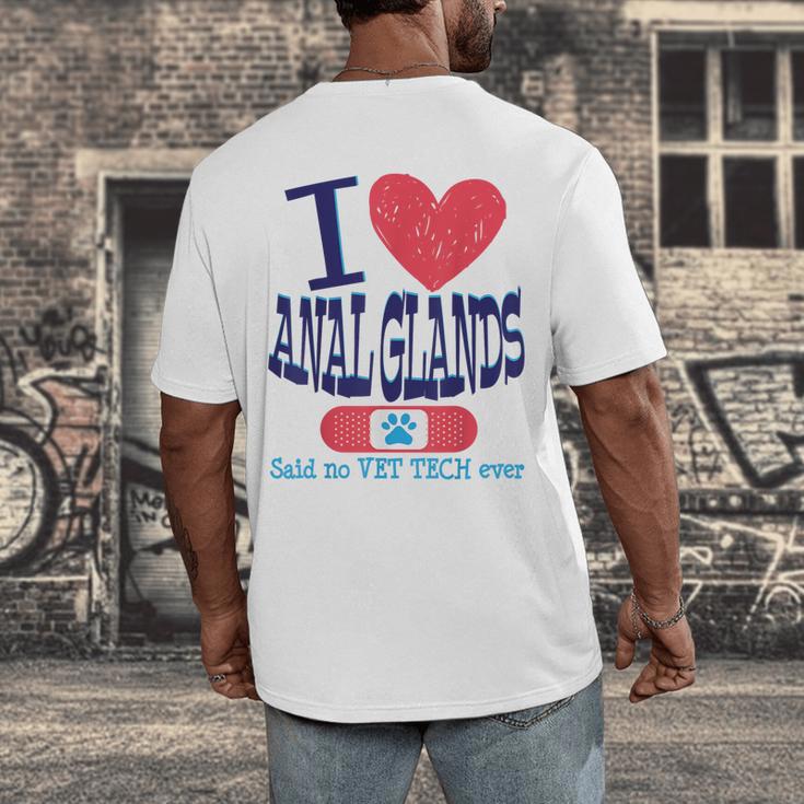 Vet Tech I Love Veterinary Technician Graduation Men's Back Print T-Shirt