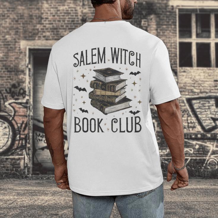 Vintage Salem Book Club Cat Bookish Spooky Halloween Men's Back Print T-Shirt Vintage Salem Book Club Cat Bookish Spooky Halloween Men's Back Print T-Shirt