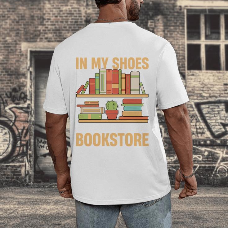 If You Walk A Mile In My Shoes You'Ll End Up At Bookstore Men's Back Print T-Shirt