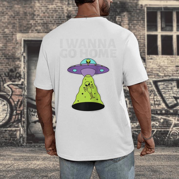 I Wanna Go Home Introvert UFO UAP Flying Saucer Trippy Alien Raglan Baseball Tee Men's Back Print T-Shirt I Wanna Go Home Introvert UFO UAP Flying Saucer Trippy Alien Raglan Baseball Tee Men's Back Print T-Shirt