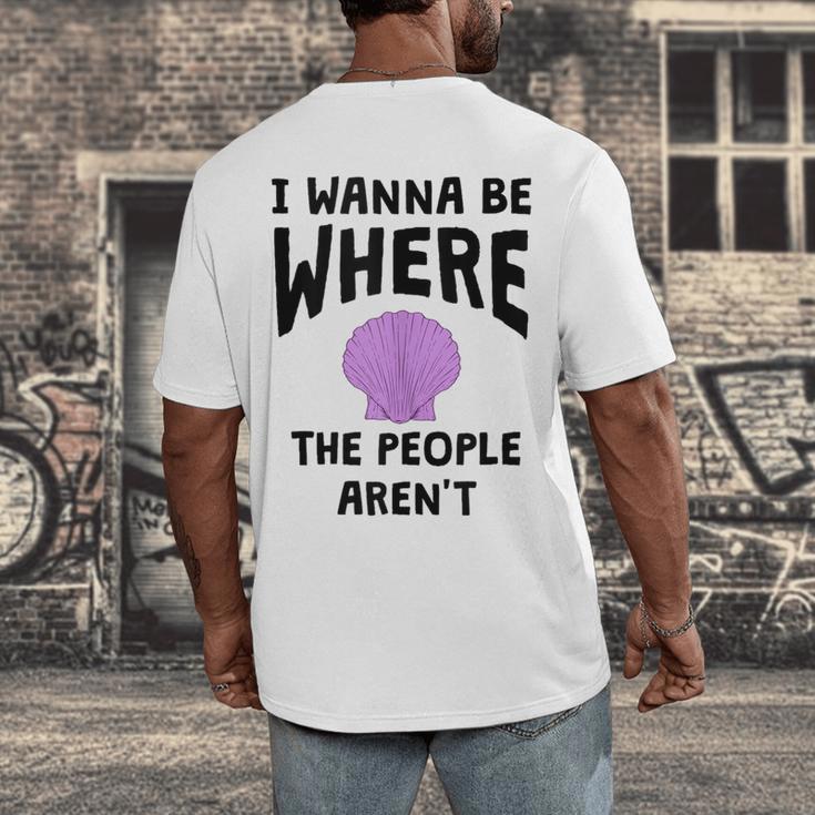 I Wanna Be Where The People Aren't Introvert Men's Back Print T-Shirt