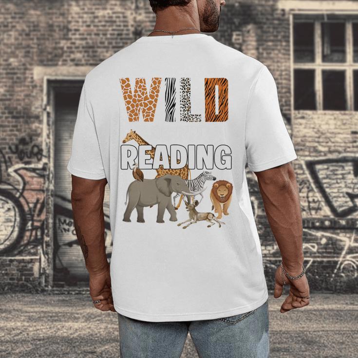 Wild About Reading Book Reader Book Nerd Book Reading Lover Premium Tri-Blend Men's Back Print T-Shirt