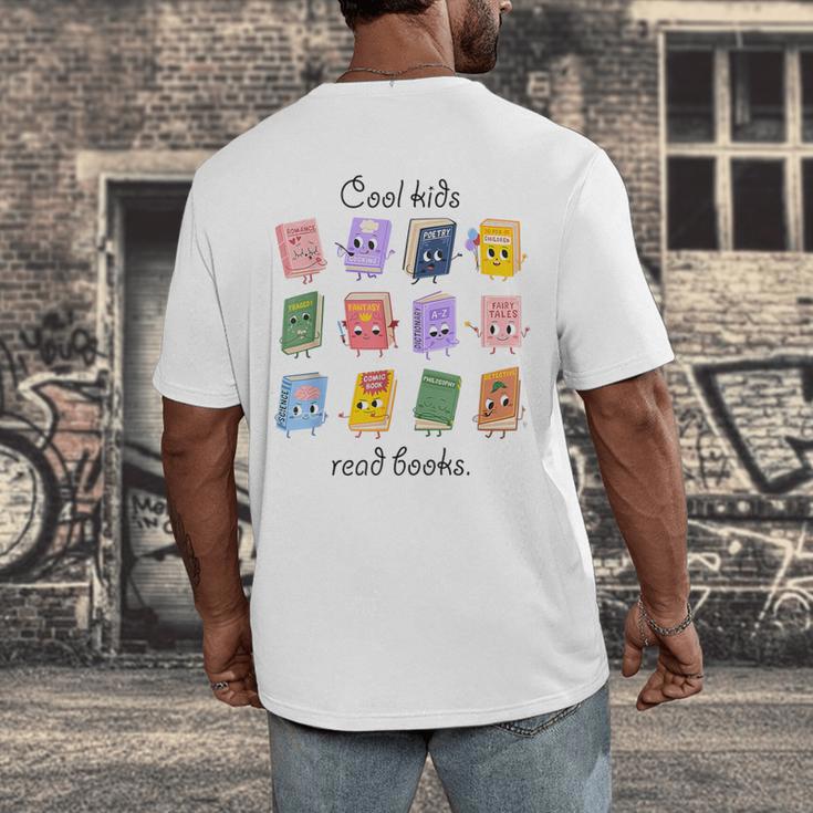 Women Cool Kids Read Books Teacher Back To School Librarian Men's Back Print T-Shirt Women Cool Kids Read Books Teacher Back To School Librarian Men's Back Print T-Shirt