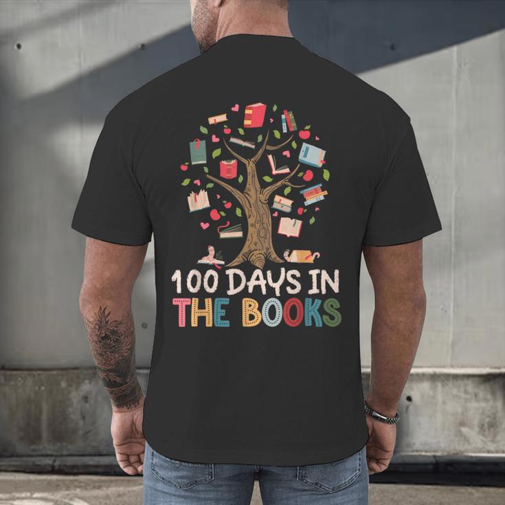 100 Days In The Books Reading Teacher Cute Book Lover Men's Back Print T-Shirt 100 Days In The Books Reading Teacher Cute Book Lover Men's Back Print T-Shirt