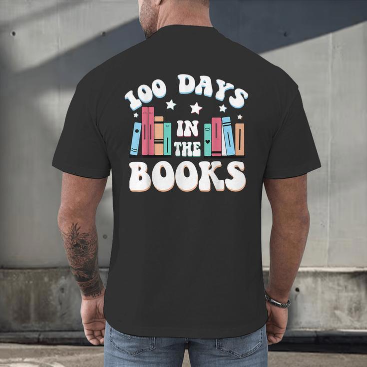 100 Days In The Books School Reading Celebration Men's Back Print T-Shirt