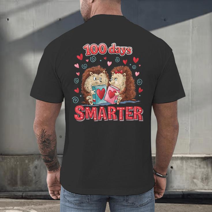 100 Days Smarter Shirt Cute Hedgehog Love Books School Tee Men's Back Print T-Shirt 100 Days Smarter Shirt Cute Hedgehog Love Books School Tee Men's Back Print T-Shirt