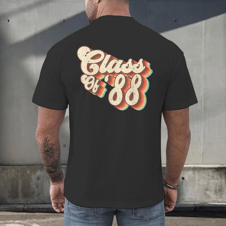 1988 Class Reunion Retro Class Of 88 High School Graduation Men's Back Print T-Shirt