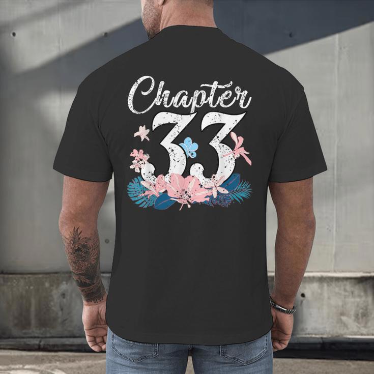 1988 Happy Birthday Chapter 33 Year Old Women Book Lover Men's Back Print T-Shirt 1988 Happy Birthday Chapter 33 Year Old Women Book Lover Men's Back Print T-Shirt