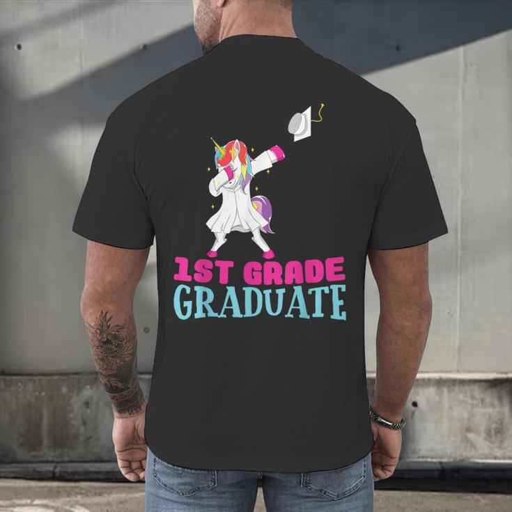 1st Grade Graduation Dabbing Unicorn Lover T-Shirt Kids Men's Back Print T-Shirt