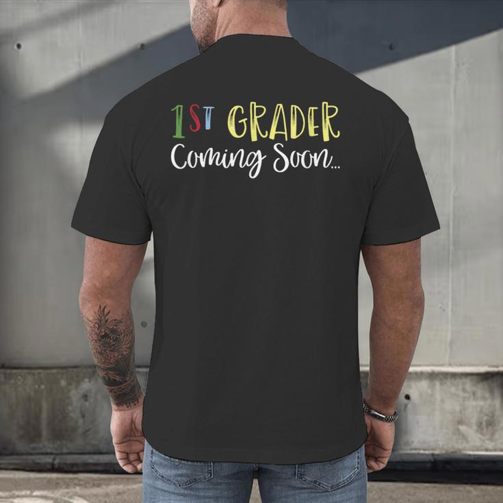 1st Grader Coming Soon Kindergarten Graduation Men's Back Print T-Shirt