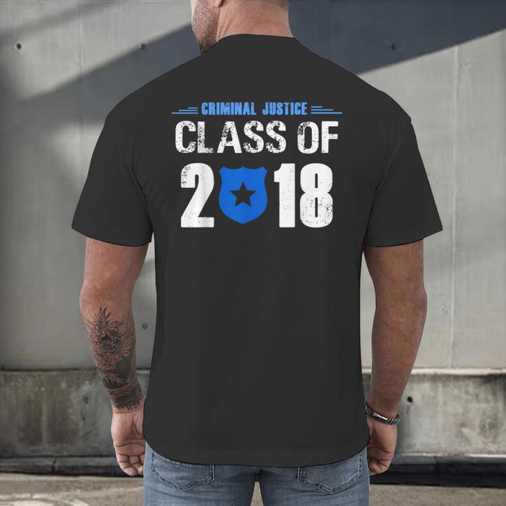2018 Criminal Justice Graduation Shirt Criminal Justice Men's Back Print T-Shirt