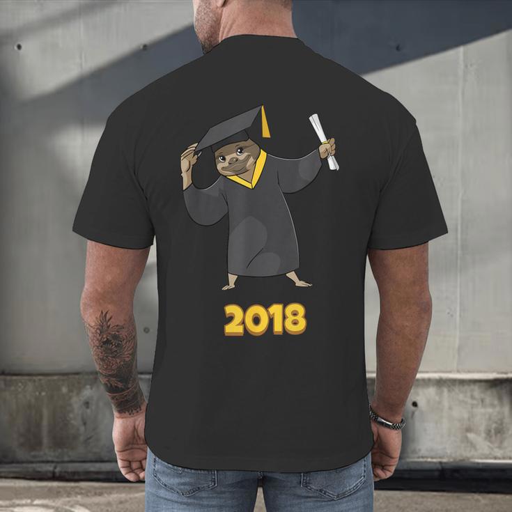 2018 Graduation Shirts Sloth Lovers For Women Teens Men's Back Print T-Shirt