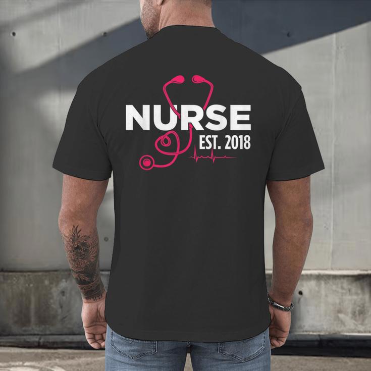 2018 Nursing School Graduation New Nurse Shirt Men's Back Print T-Shirt
