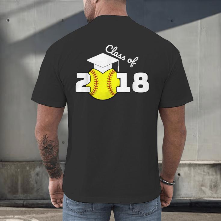 2018 Softball Senior Graduation Shirt For Girls Grad Men's Back Print T-Shirt