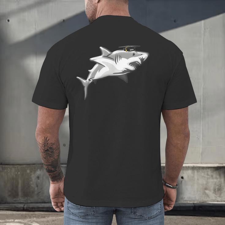 2019 Graduation SharkShirt High School College Grad Men's Back Print T-Shirt