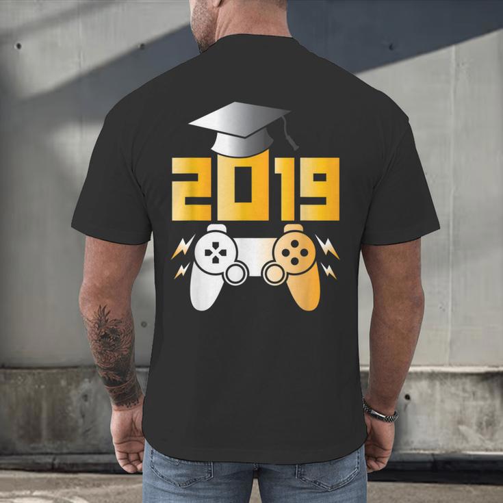 2019 High School Graduation Shirt Gamer Graduate Men's Back Print T-Shirt