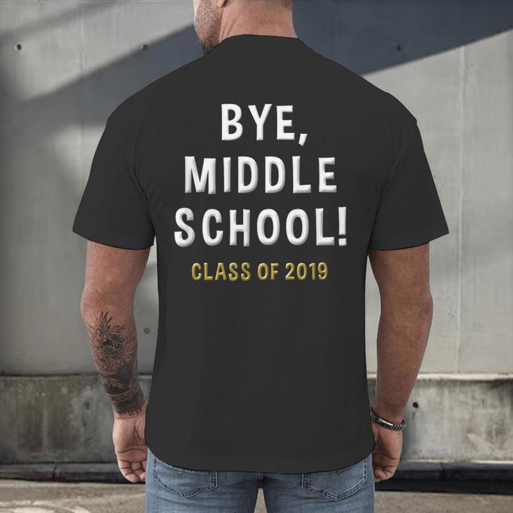 2019 Middle School Graduation Junior High Student Shirt Men's Back Print T-Shirt