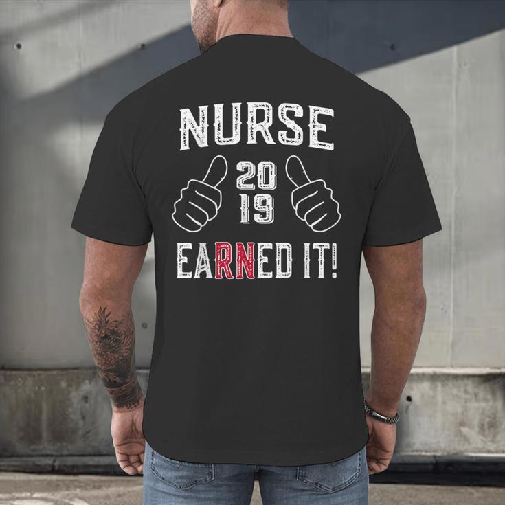 2019 Nurse RN Graduation Men's Back Print T-Shirt