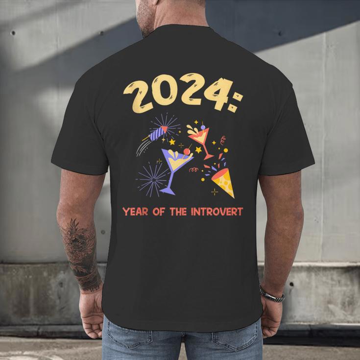 2024 Year Of The Introvert New Year Adventures Men's Back Print T-Shirt 2024 Year Of The Introvert New Year Adventures Men's Back Print T-Shirt